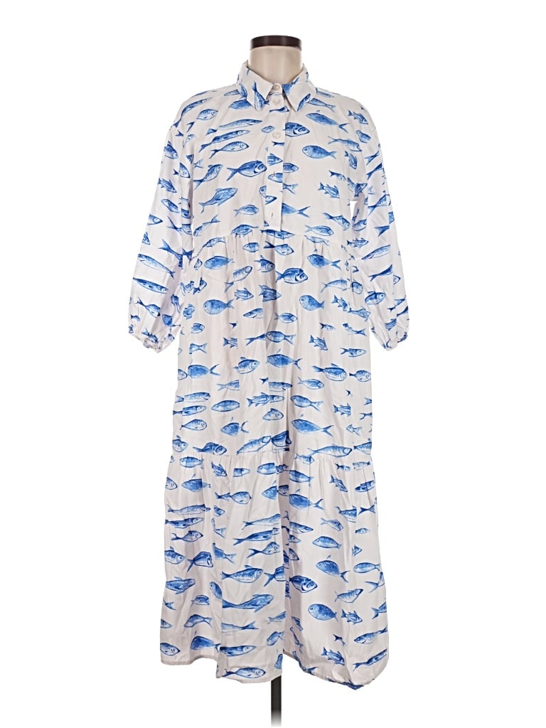 Pre-owned Maeve Casual Dress In Blue