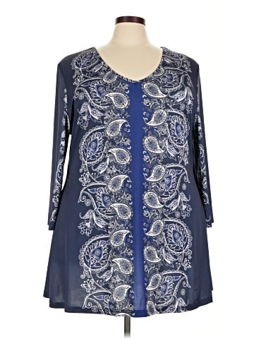 Lily by Firmiana 3/4 Sleeve Blouse (view 1)