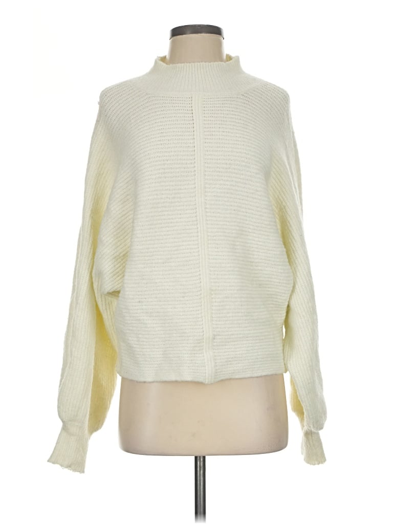 Pre-owned Double Zero Turtleneck Sweater In Ivory