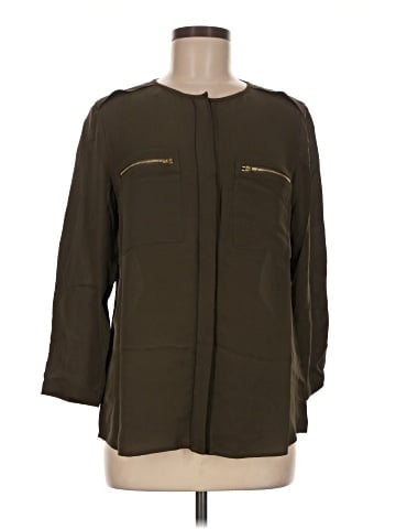 Theory 3/4 Sleeve Silk Top (view 1)
