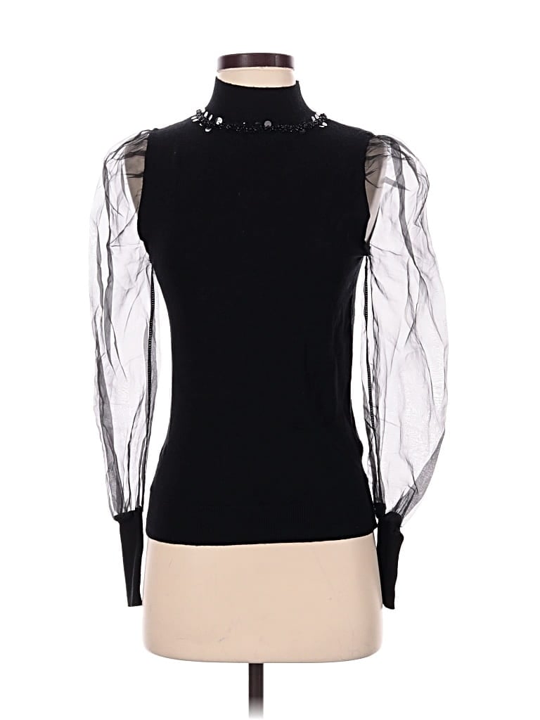 Pre-owned Sioni Turtleneck Sweater In Black