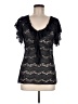 Sundance Black Short Sleeve Top Size M - photo 1