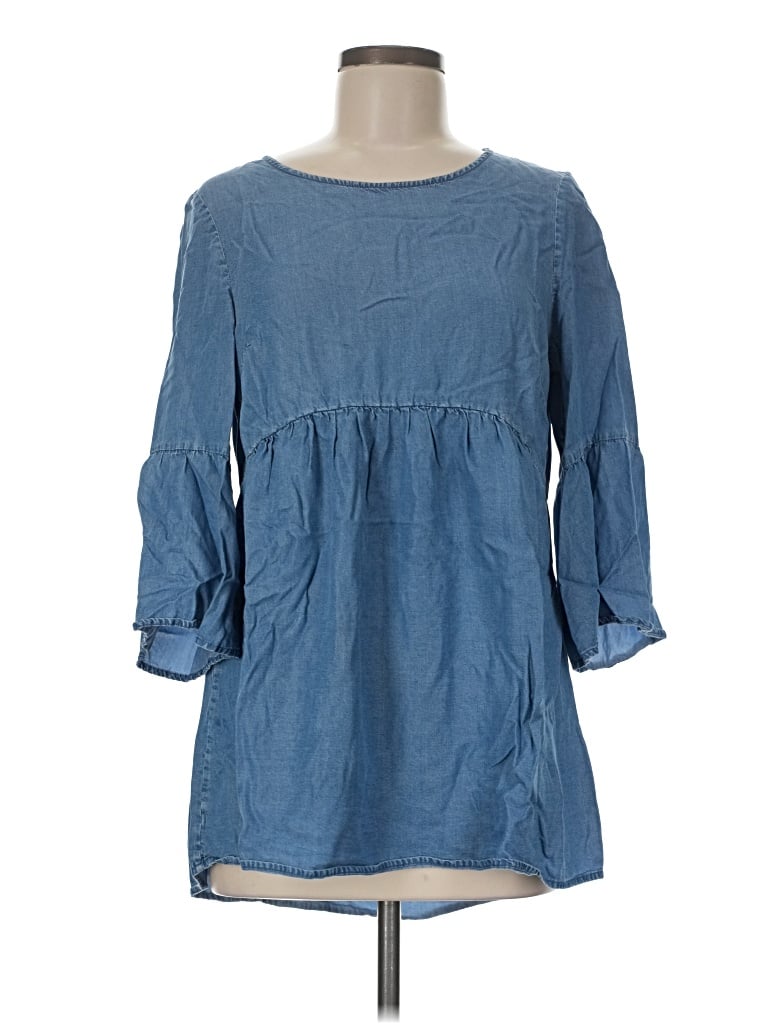 Pre-owned Boden 3/4 Sleeve Blouse In Blue