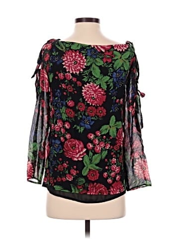 Club Monaco 3/4 Sleeve Silk Top (view 2)
