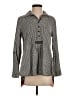 John Mark 100% Cotton Polka Dots Gray Long Sleeve Blouse Size S - photo 1