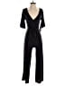 Haute Monde Solid Black Jumpsuit Size S - photo 1