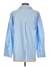 Zara Stripes Blue Long Sleeve Button-Down Shirt Size XS - photo 2