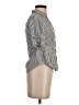 J.Crew Stripes Gray Short Sleeve Blouse Size XXS (petite) - photo 4
