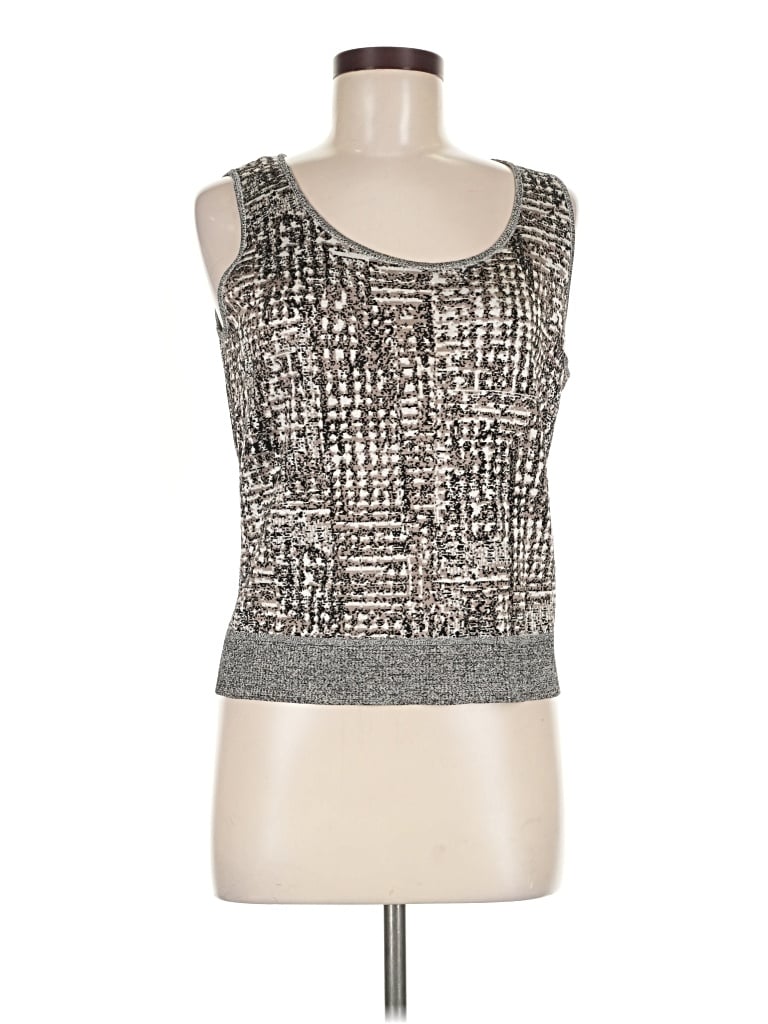 Pre-owned St John Sweater Vest In Silver