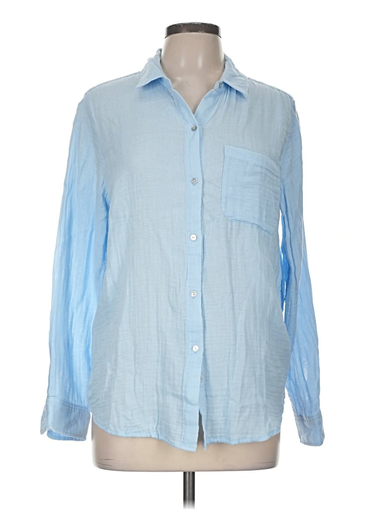 Pre-owned Rails Long Sleeve Button Down Shirt In Blue