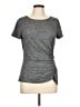 Ann Taylor Gray Short Sleeve Top Size L - photo 1