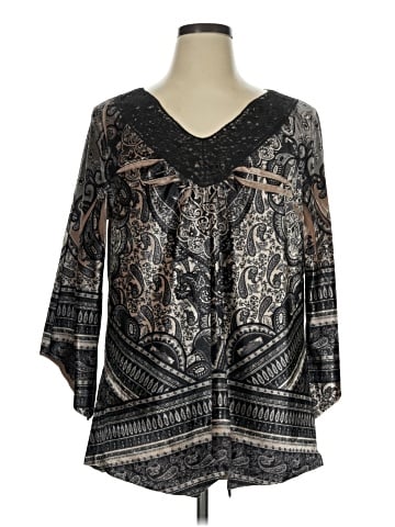 One World 3/4 Sleeve Blouse (view 1)