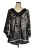 One World Black 3/4 Sleeve Blouse Size 1X - photo 1