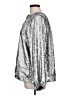 Old Navy 100% Polyester Metallic Silver Long Sleeve Blouse Size L - photo 5
