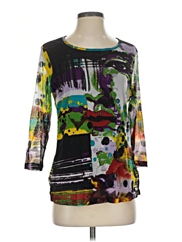 MULTIPLES 3/4 Sleeve Top (view 1)