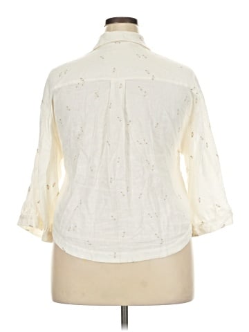 Eberjey 3/4 Sleeve Button-Down Shirt (view 2)