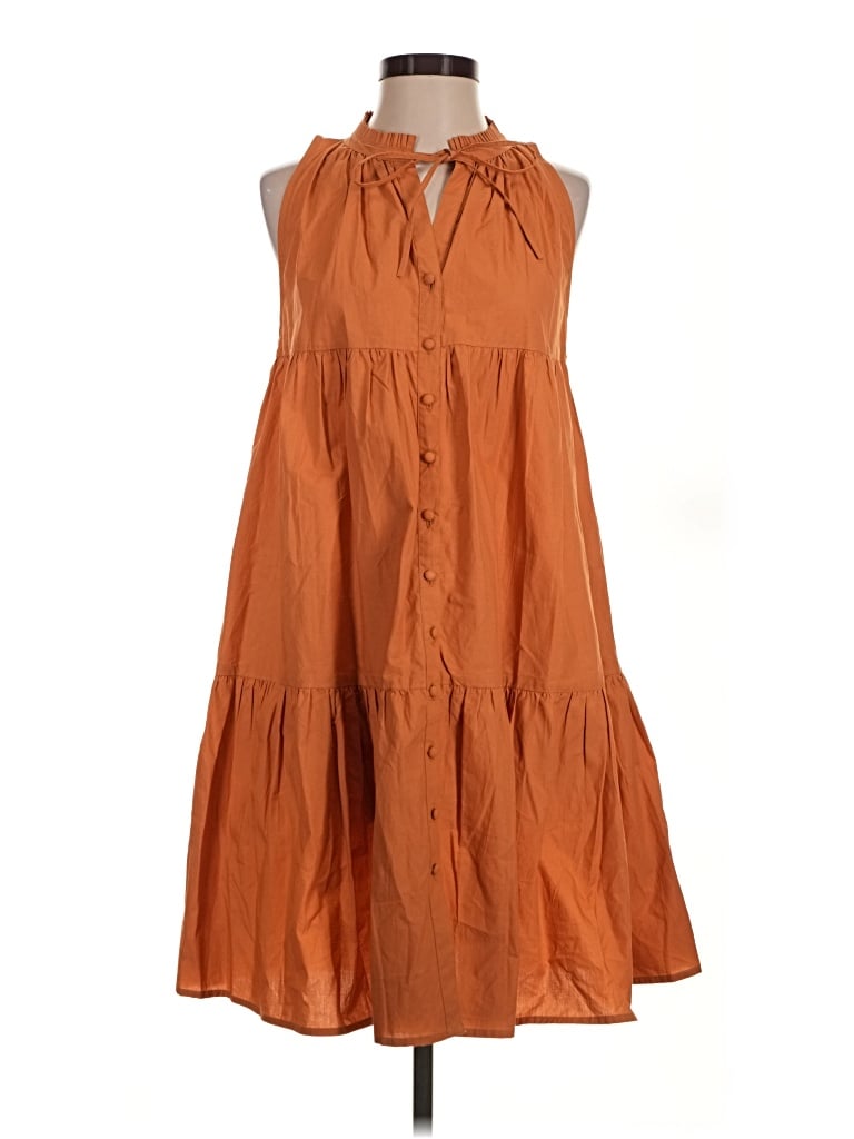 Pre-owned Olivia James The Label Casual Dress In Orange
