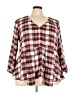 Torrid 100% Polyester Brown 3/4 Sleeve Blouse Size 3X Plus (3) - photo 1