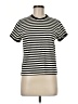 Assorted Brands Stripes Black Short Sleeve Top Size M - photo 1