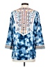 John Mark Blue 3/4 Sleeve Blouse Size S - photo 2