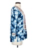 John Mark Blue 3/4 Sleeve Blouse Size S - photo 4