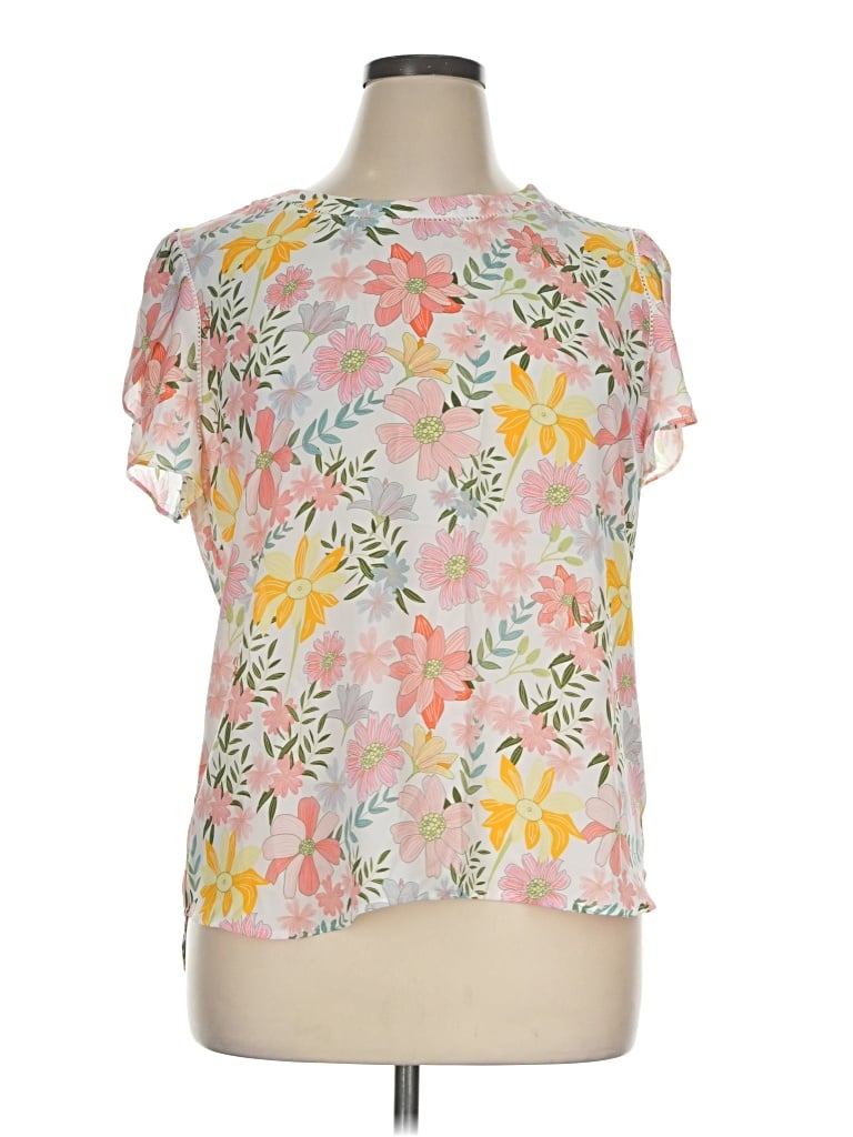 Pre-owned 41hawthorn Short Sleeve Blouse In Pink