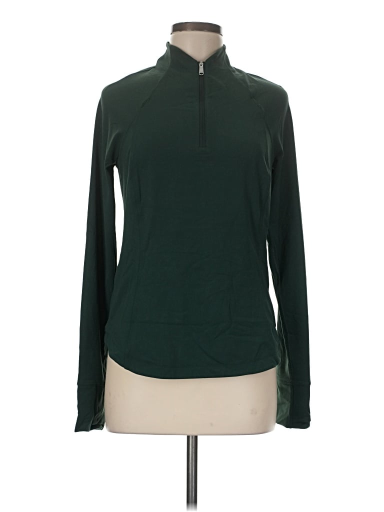 Pre-owned Athleta Turtleneck Sweater In Green