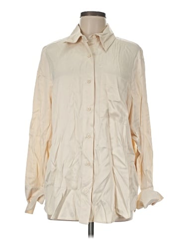 Topshop Long Sleeve Button-Down Shirt (view 1)