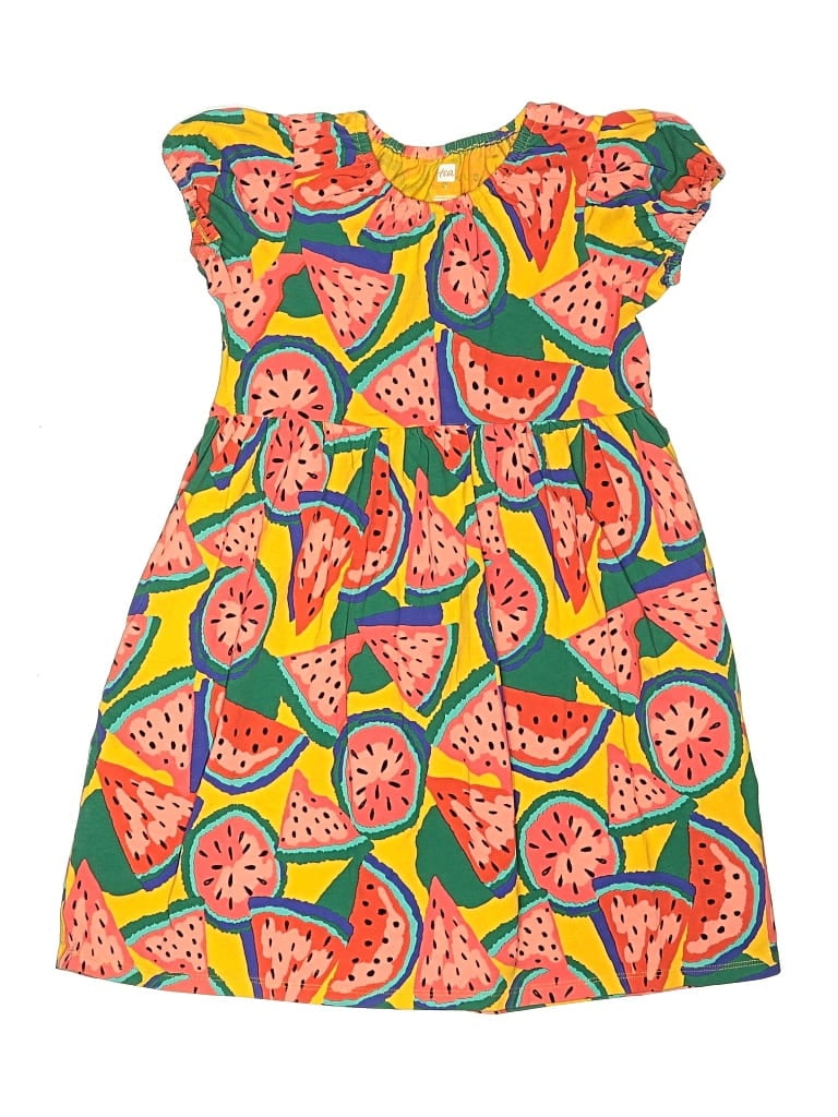 Pre-owned Tea Kids' Dress In Yellow