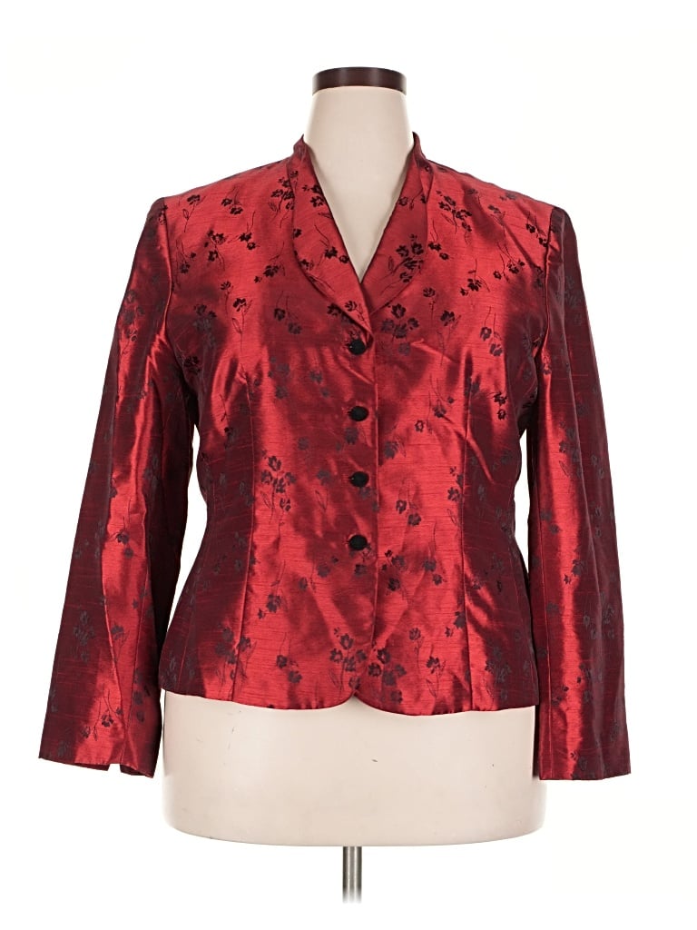 Pre-owned Le Suit Blazer Jacket In Red