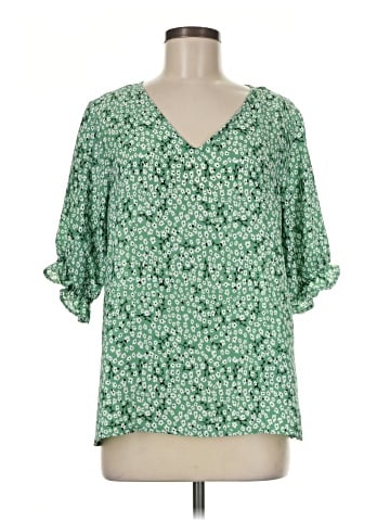 Well Worn 3/4 Sleeve Blouse (view 1)