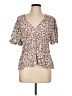 Dear John 100% Rayon Ivory Short Sleeve Blouse Size L - photo 1