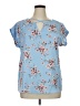 rue21 100% Polyester Blue Short Sleeve Blouse Size XL - photo 1