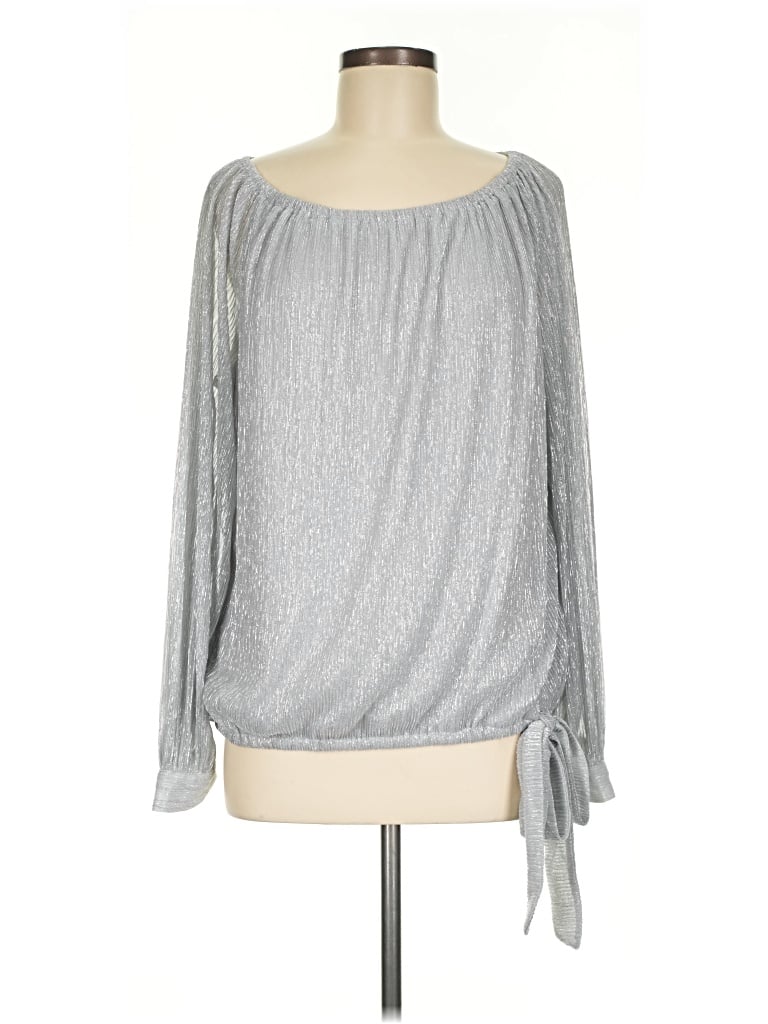 Chaus Long Sleeve Blouse In Gray