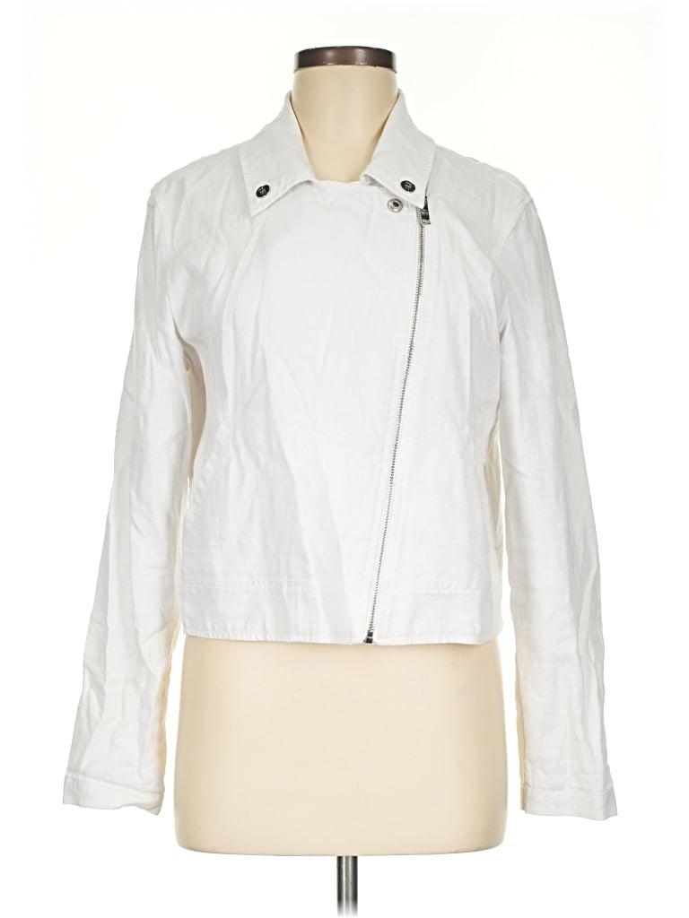 Pre-owned Dkny Cardigan Sweater In White