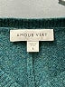 Amour Vert 100% Wool Chevron-herringbone Teal Wool Pullover Sweater Size S - photo 6