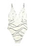 Venus Chevron-herringbone Ivory One Piece Swimsuit Size 10 - photo 2