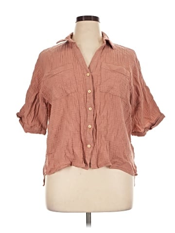 Eden & Olivia 3/4 Sleeve Button-Down Shirt (view 1)