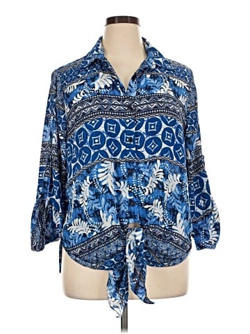 Travel Elements Long Sleeve Blouse (view 1)