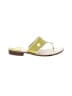 Apostrophe 100% Leather Yellow Flip Flops Size 8 - photo 1