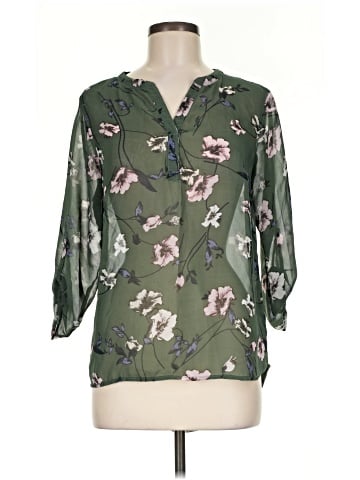 Q&A 3/4 Sleeve Blouse (view 1)