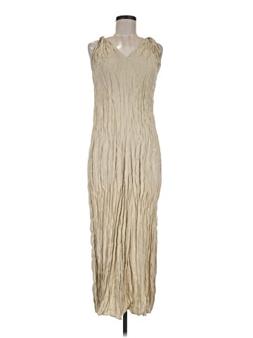 Totême Crinkled Silk Slip Dress (view 1)