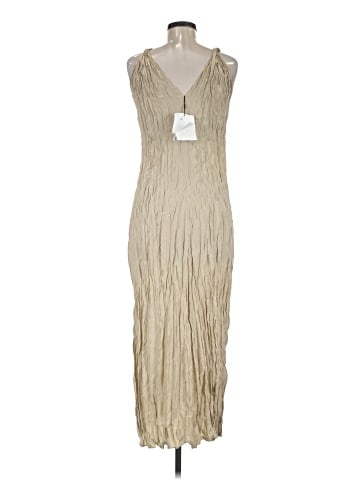 Totême Crinkled Silk Slip Dress (view 2)