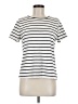 Green Envelope Stripes Ivory Short Sleeve Turtleneck Size M - photo 1