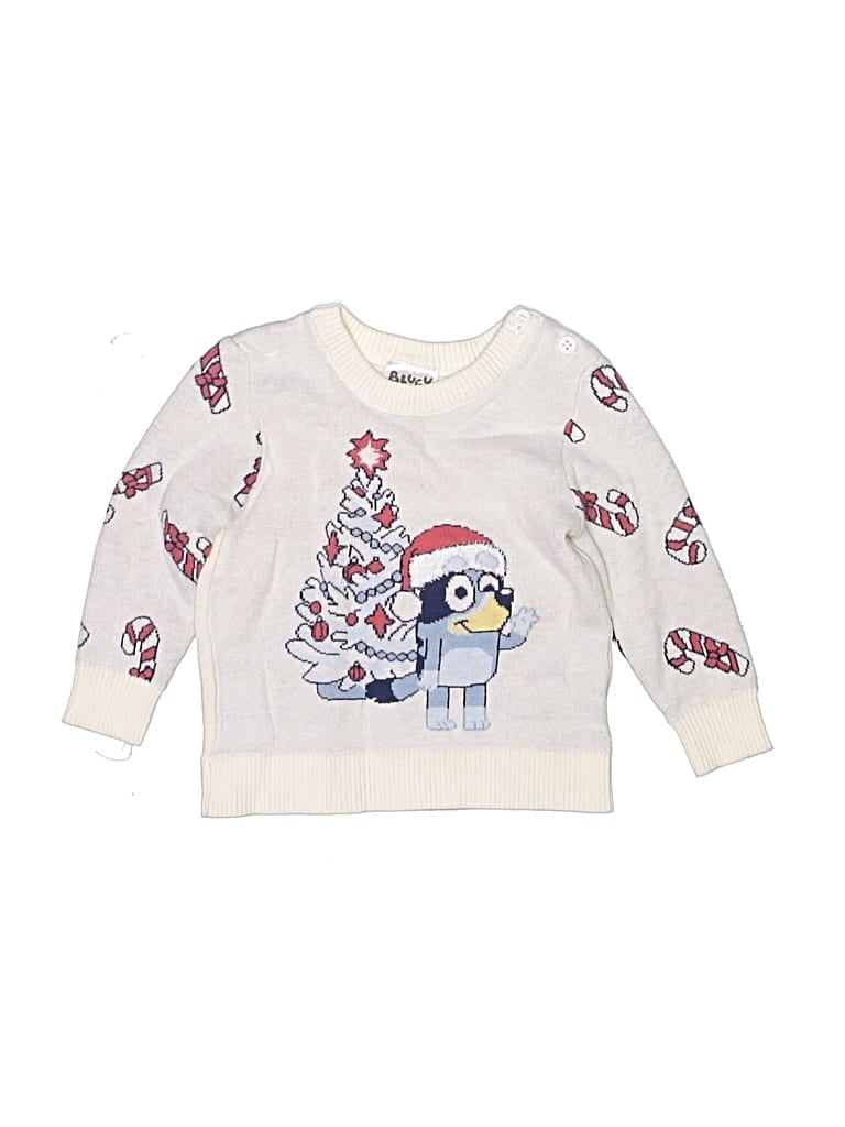 Pre-owned Bluey Babies' Pullover Sweater In Ivory