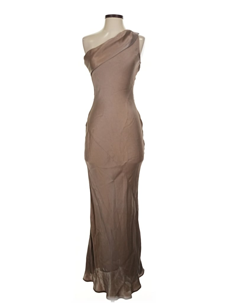 Pre-owned Karina Grimaldi Cocktail Dress In Brown