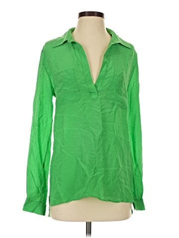 Lavender Brown Long Sleeve Blouse (view 1)