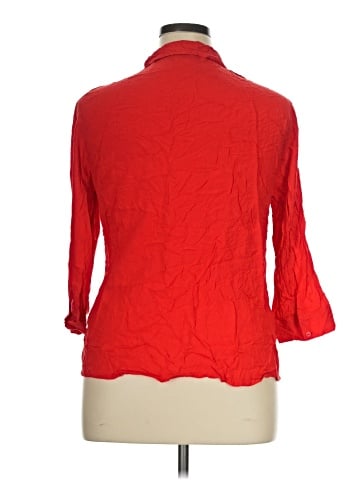 a.n.a. A New Approach 3/4 Sleeve Button-Down Shirt (view 2)