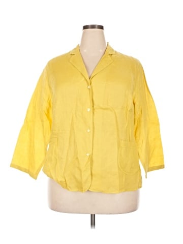 Jones New York Collection 3/4 Sleeve Button-Down Shirt (view 1)
