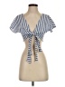 Zaful Blue Short Sleeve Blouse Size S - photo 1